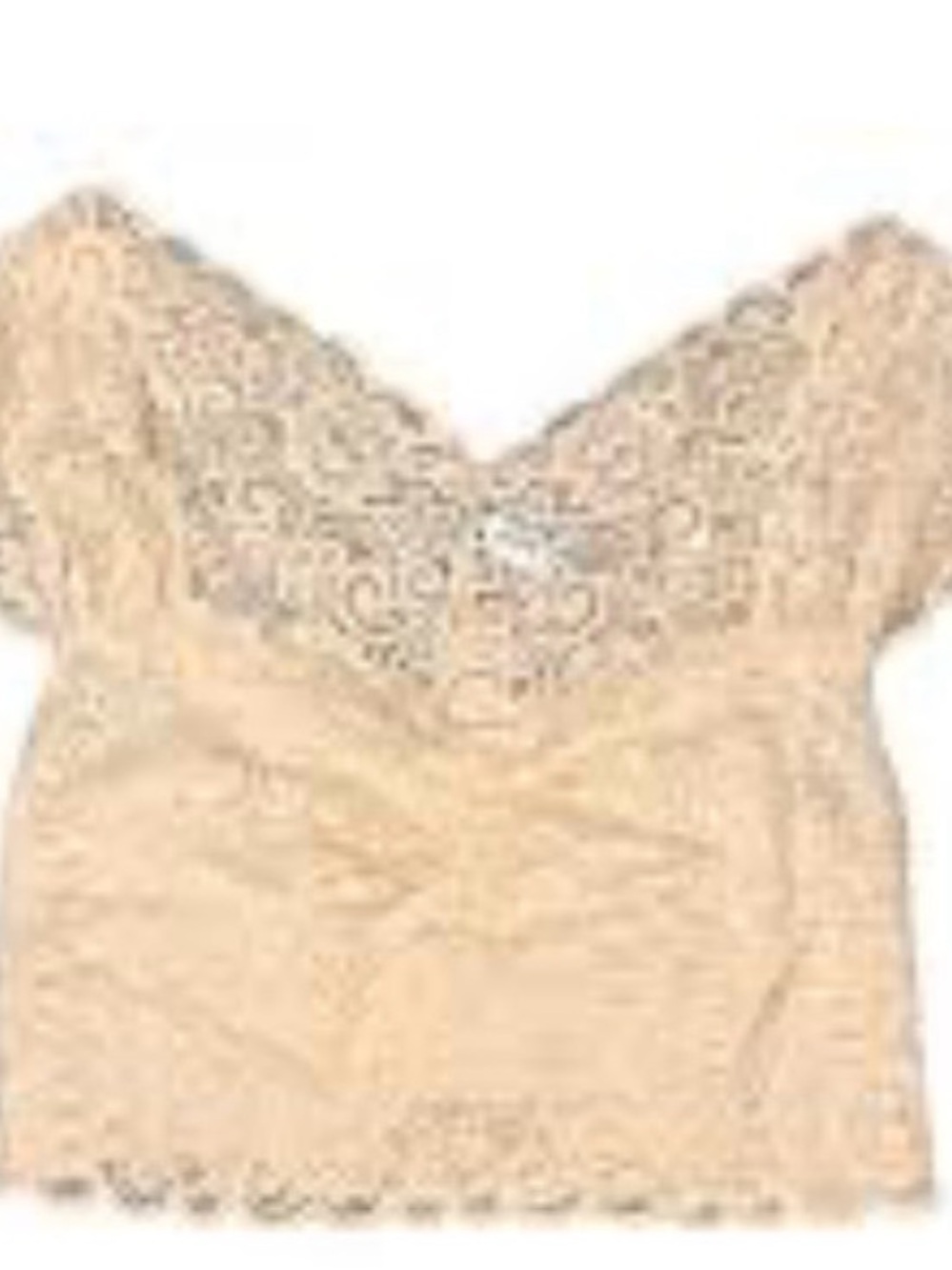 Free People Lace Trim Bandeau Top - cream